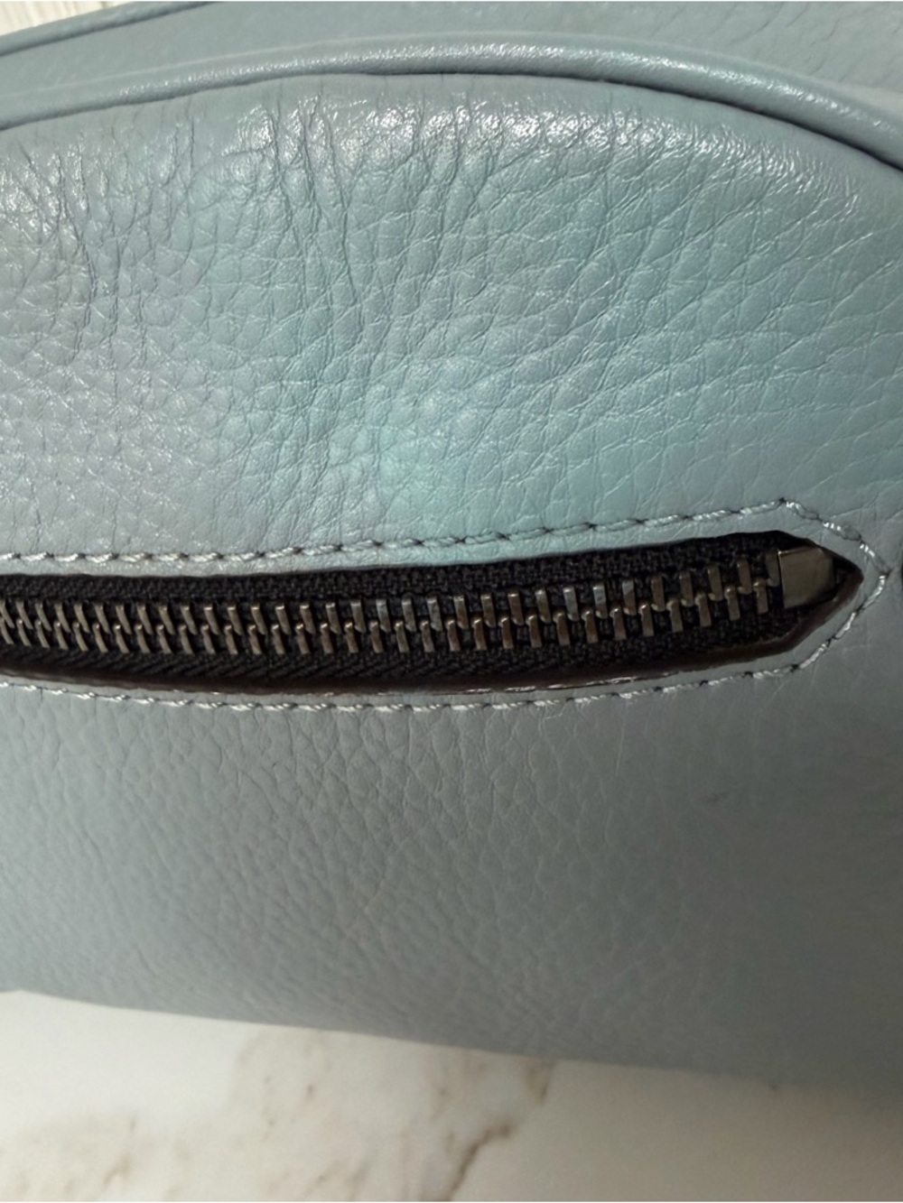 Oryany Light Blue Pebbled Leather Crossbody Bag - Picture 9 of 12